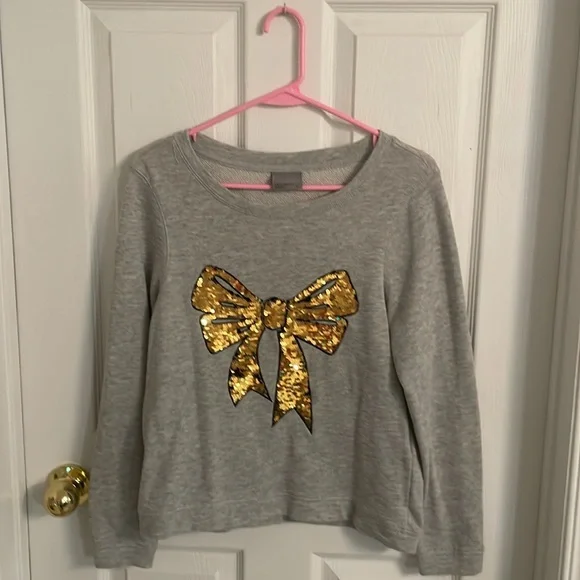 Vero Moda Gray Sweatshirt with Black Bow Design - Picture 4 of 5